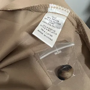 NEW Mable Embroidered Trench Coat Sz Medium Taupe and Black Neutral thumbnail 7