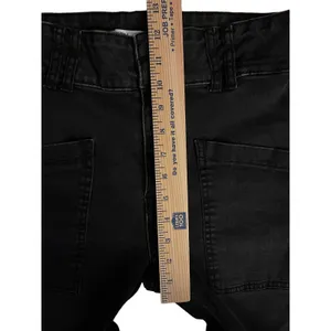 Zara Black Front‎ Pocket Straight Leg Cropped Thick Waistband Jeans Size 6 thumbnail 7