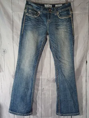 Daytrip Lyra Low Rise Bootcut Classic Blue Y2K Denim Jeans thumbnail 1