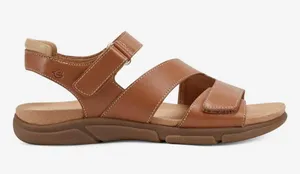 NEW Easy Spirit Mavey Medium Brown Leather Sandals, Size 7, New in Box thumbnail 1