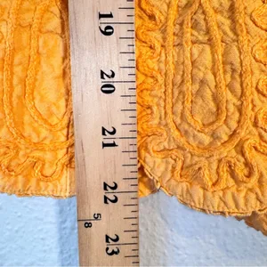 G Designs Orange Embroidered Boho Blouse Womens M Peasant Fairycore Renaissance thumbnail 3