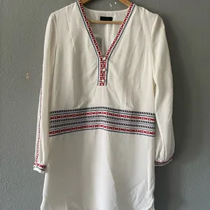 INTERMIX‎ Embroidered Silk Tunic Dress thumbnail 4