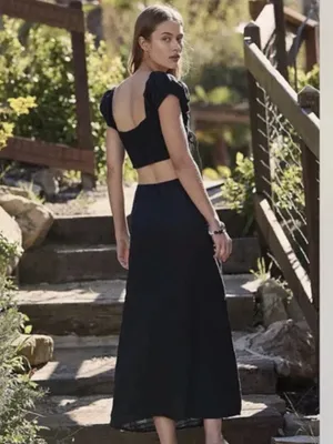 Free People Endless Summer Extra Dose Keyhole Cutouts Midi Dress thumbnail 2