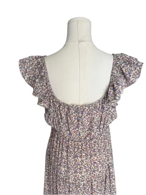 English Factory - NWT Floral Ruffle Sleeve Maxi Dress Cottagecore Sz S thumbnail 6