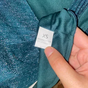 NWT Fashion Teal Blue Glitter Sparkle Grommet Crop Tank Top Women's Size XS thumbnail 5