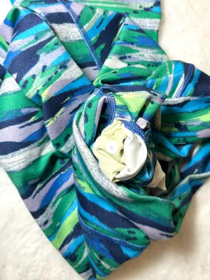 LULULEMON Wunder Under Striped Midi Legging • Blue Green Purple • Women Size 6 • thumbnail 4
