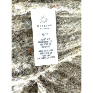 Offline by Aerie Womens XL Tan Marl Chunky Knit Hooded Sweater Multi Color Fleck thumbnail 6