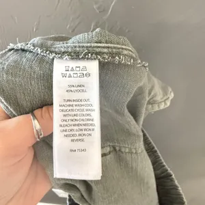 C&C California Womens Sage Green‎ Linen Blend Cargo Jogger Pants Size M Bohemian thumbnail 9