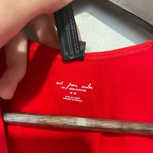 Urban Outfitters Cropped Red V-Neck thumbnail 3