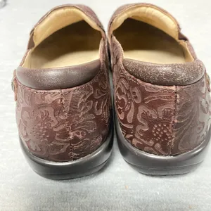 Alegria PG Lite KEL 433 Sz 40 Brown Embossed Leather Clogs Comfort Slip On Shoes thumbnail 5