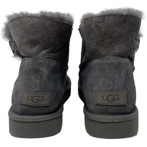 UGG Bailey Button Charcoal Grey Suede Boots Women’s Size 11 thumbnail 6