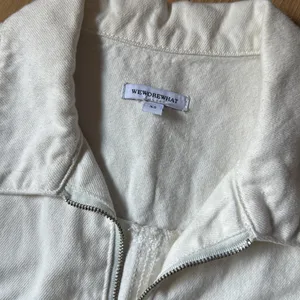 We Wore What White Denim Short Sleeve Romper thumbnail 2