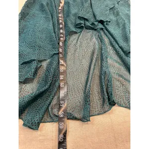 NWT Floret Studios | One Shoulder‎ Tiered High-Low Dress Green | Women's Size M thumbnail 7