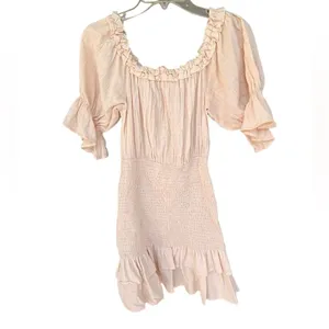 Petal & Pup Cotton Off the shoulder short sleeve ruched mini dress 6 thumbnail 2