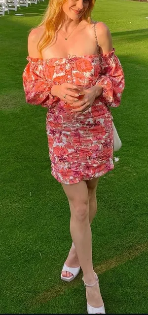 ASOS Floral Off-The-Shoulder Dress thumbnail 1