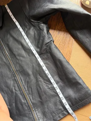 Triage women’s 2X Black leather jacket quilted padded lining nylon polyester thumbnail 9