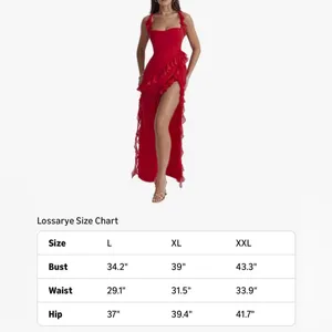 NEW Red High Slit Ruffle Bodycon Maxi Wedding Party Prom Dress XL thumbnail 3