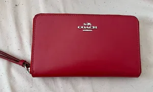 Red Coach Wallet Wristlet thumbnail 1