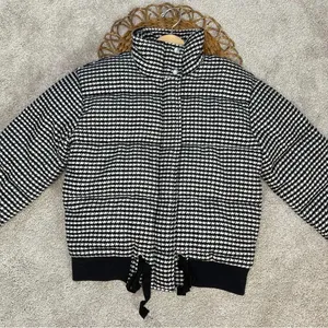 Tularosa X Revolve Ansley Puffer Houndstooth Wool Blend Jacket Coat Size XS thumbnail 4