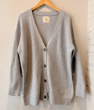 Altar’d State Gray Knit Button Up Cardigan thumbnail 1