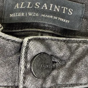 AllSaints Miller Jean W26 Washed Black Skinny Denim Mid Rise W062EB thumbnail 3