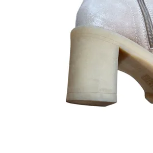 Dolce Vita Women’s Faux Suede Lug Sole Chelsea Heeled Boot Cream size 8.5 thumbnail 9