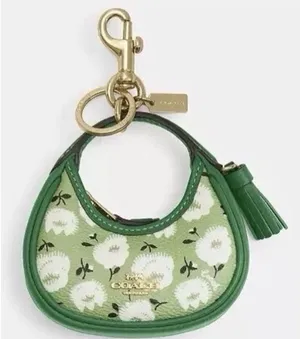 NWT Coach Mini Carmen Bag Charm With‎ Floral Print CBL08 Kelly Multi thumbnail 1