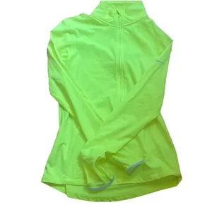 Nike Pro Dri-FIT Half Zip Pullover Neon Yellow Women’s Sz M Run Outdoor Sport thumbnail 7