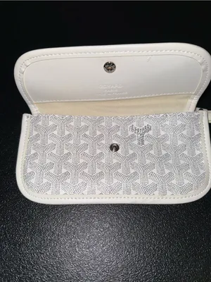 White Patterned Wristlet Clutch with Wrist‎ Strap thumbnail 3