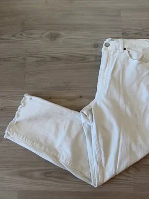 Daze Denim High-Rise Straight White Jeans thumbnail 3