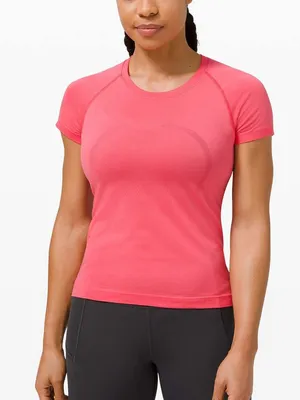 Lululemon Swiftly Tech Short Sleeve 2.0 Race Length Guava Pink short sleeve crop thumbnail 2