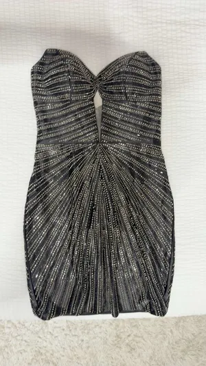 Sparkly Black Sweetheart Tight Short Homecoming Dress with Beading thumbnail 2