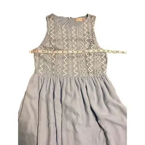 Altar'd State Sleeveless Dress Size Small Blue Above Knee Lace Overloy Flowy thumbnail 5