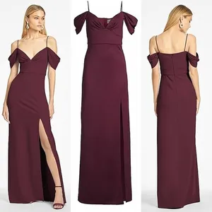 Sachin & Babi Brittany Stretch Crepe Cold-Shoulder Gown Size‎ 6 Deep Wine NWT thumbnail 10