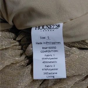 House of CB Ella Ruched Organza Mini Dress Sz Small Gold Cocktail Party Wedding thumbnail 8