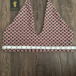 NEW Skatie Lacey Halter Bikini Top in Waikiki Print XL thumbnail 6