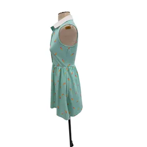 Unique Vintage Josie Ice Cream Print Sleeveless Fit Flare Dress‎ Blue Size Small thumbnail 8