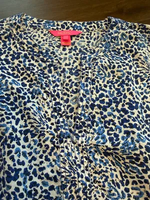 Lilly Pulitzer Coulter Tunic Leopard Print Long Sleeve Top Size Large - C40-025 thumbnail 3