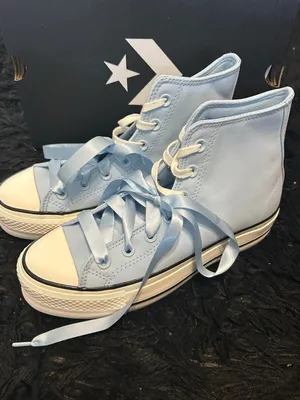CONVERSE Ctas Lift Hi top blue lace up shoes sneakers women’s 9 new in box thumbnail 7