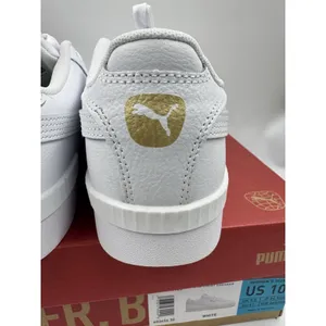 PUMA Court Sneaker, White, Women's Casual Low Top Leather Shoes Size 10 thumbnail 6