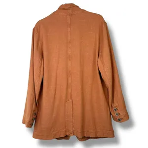 Free People NWOT We The Free Brown Button Linen Cotton Blend Heavy Blazer Jacket thumbnail 8