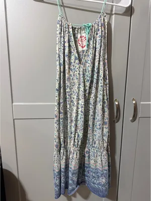 Free People Floral Boho Maxi Dress with Adjustable Straps thumbnail 3
