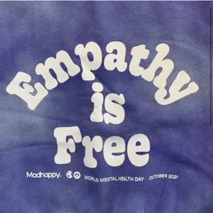 Madhapoy BLUE TIE DYE MENTAL HEALTH EMPATHY‎ IS FREE CREWNECK size small thumbnail 3