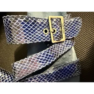 Vionic Womens Blue Snake Print Adjustable Slide‎ Sandals Size 8 thumbnail 3