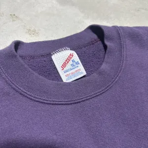 Vintage Purple Jerzees Blank Crewneck Sweatshirt Size XL USA MADE 90s Fade thumbnail 2