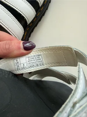Dr. Martens Blaire Leather Slides White Size 8 thumbnail 7
