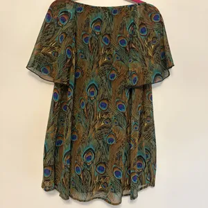 NWT Show Me Your Mumu JUANA TASSEL TUNIC Small‎ Peacock Animal Artsy Boho Flowy thumbnail 4