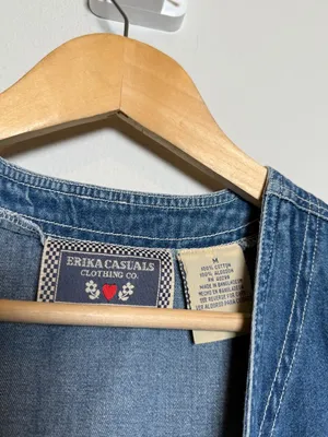 Vintage 90s Denim Jean Vest thumbnail 4