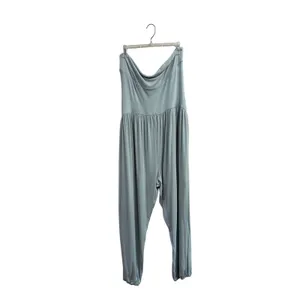 Halara Strapless Harem Jumpsuit Fairest Jade Green Pockets Ribbed Size XL thumbnail 3