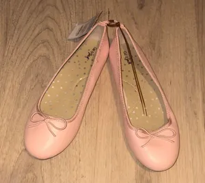 Cat & Jack Light Pink Ballet Flats vegan leather size 5 thumbnail 1